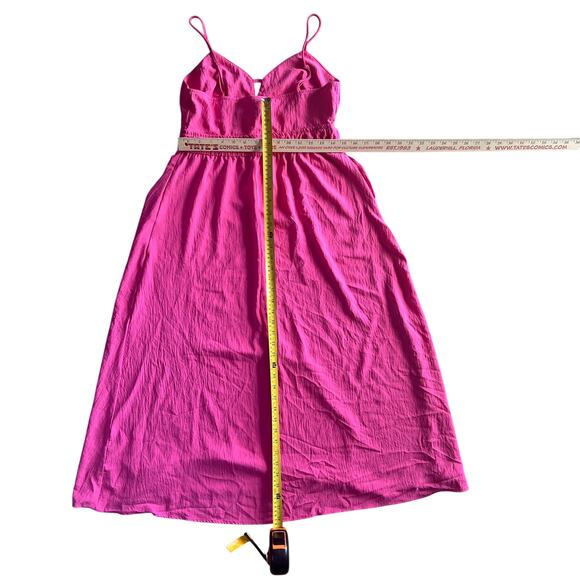New Day Pink Midi Dress Sleeveless Spaghetti Strap Women M - Picture 5 of 10